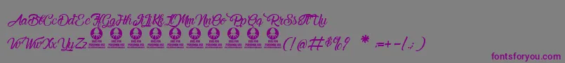 Melancholight-Schriftart – Violette Schriften auf grauem Hintergrund