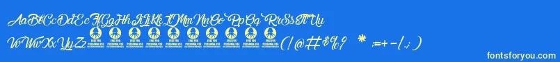 Melancholight Font – Yellow Fonts on Blue Background