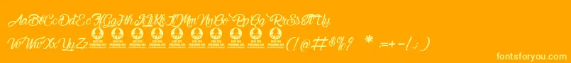 fuente Melancholight – Fuentes Amarillas Sobre Fondo Naranja