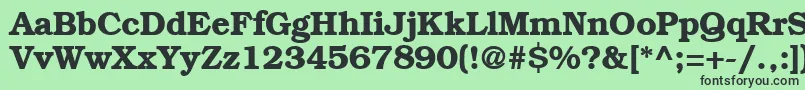 BookplateBold Font – Black Fonts on Green Background