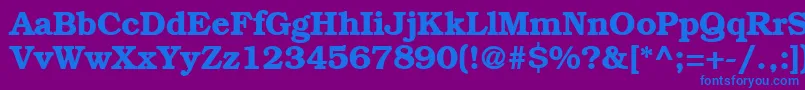 BookplateBold Font – Blue Fonts on Purple Background