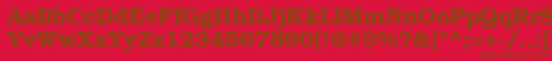 BookplateBold Font – Brown Fonts on Red Background