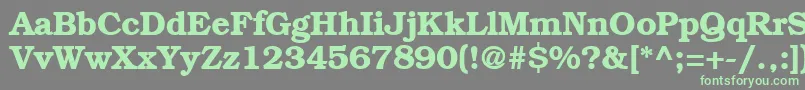 BookplateBold Font – Green Fonts on Gray Background