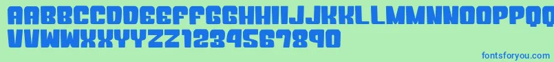 GomariceOkubaCloud Font – Blue Fonts on Green Background