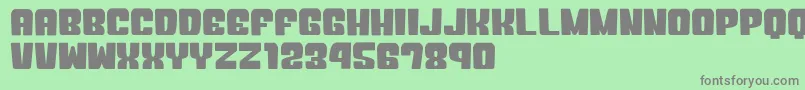 GomariceOkubaCloud Font – Gray Fonts on Green Background