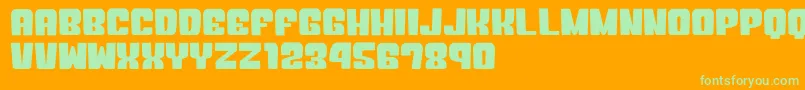 GomariceOkubaCloud Font – Green Fonts on Orange Background