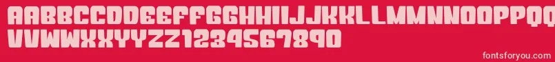 GomariceOkubaCloud Font – Pink Fonts on Red Background