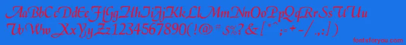 Garrison Font – Red Fonts on Blue Background