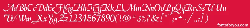 Garrison Font – White Fonts on Red Background