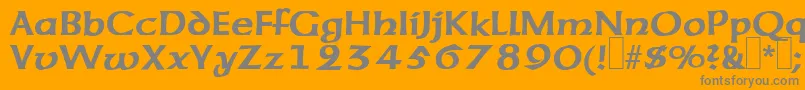 UnzialeRegular Font – Gray Fonts on Orange Background