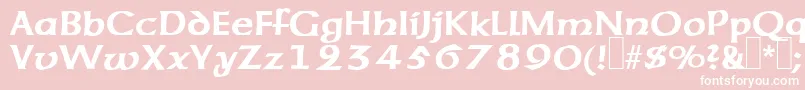 UnzialeRegular Font – White Fonts on Pink Background