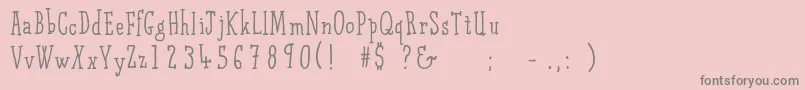 フォントQarrotfaceFree – ピンクの背景に灰色の文字