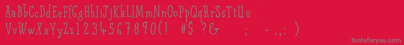 QarrotfaceFree Font – Gray Fonts on Red Background