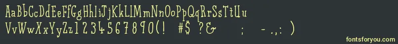 QarrotfaceFree Font – Yellow Fonts on Black Background