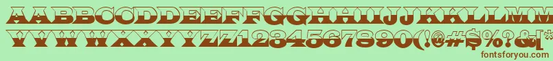 Шрифт ALatinotitulbw – коричневые шрифты на зелёном фоне