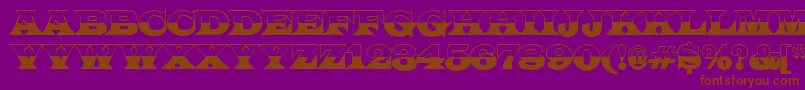 ALatinotitulbw-Schriftart – Braune Schriften auf violettem Hintergrund