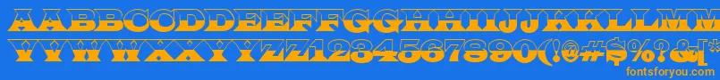 ALatinotitulbw Font – Orange Fonts on Blue Background