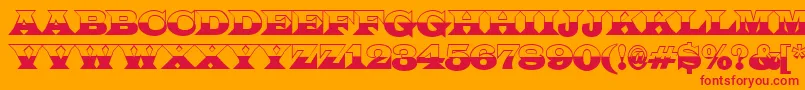 ALatinotitulbw-Schriftart – Rote Schriften auf orangefarbenem Hintergrund