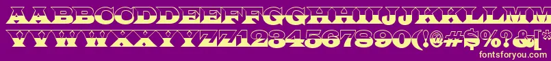 ALatinotitulbw Font – Yellow Fonts on Purple Background