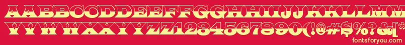 ALatinotitulbw Font – Yellow Fonts on Red Background