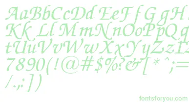 ZapfChanceryItalic.001.007 font – Green Fonts