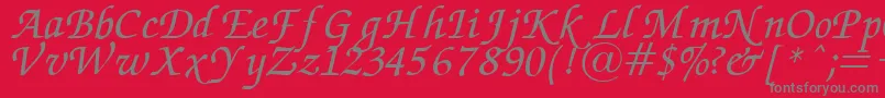 fuente ZapfChanceryItalic.001.007 – Fuentes Grises Sobre Fondo Rojo
