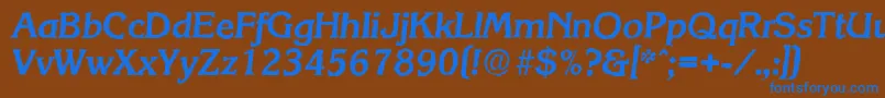 KorinthantiqueBolditalic Font – Blue Fonts on Brown Background