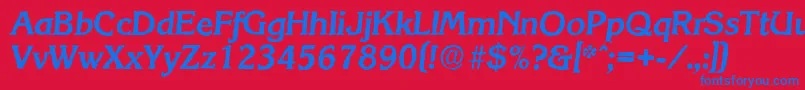 KorinthantiqueBolditalic Font – Blue Fonts on Red Background