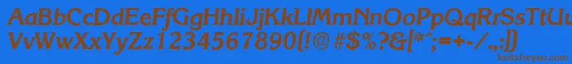 KorinthantiqueBolditalic Font – Brown Fonts on Blue Background