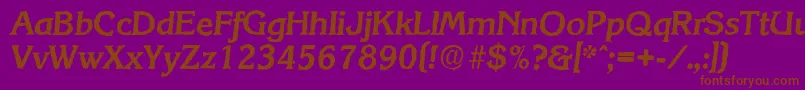 Шрифт KorinthantiqueBolditalic – коричневые шрифты на фиолетовом фоне