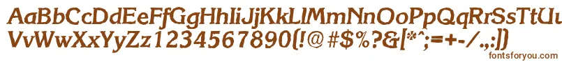 KorinthantiqueBolditalic-fontti – ruskeat fontit valkoisella taustalla