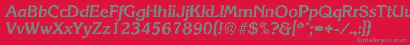 Czcionka KorinthantiqueBolditalic – szare czcionki na czerwonym tle