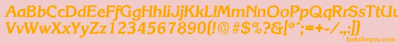 KorinthantiqueBolditalic Font – Orange Fonts on Pink Background