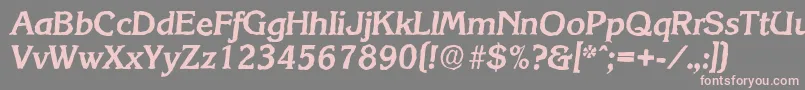 KorinthantiqueBolditalic Font – Pink Fonts on Gray Background