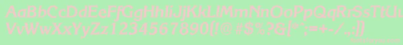 KorinthantiqueBolditalic Font – Pink Fonts on Green Background