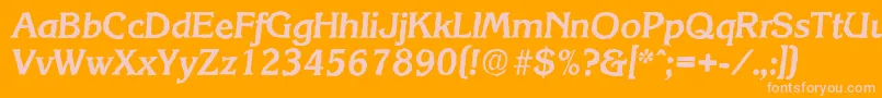 KorinthantiqueBolditalic Font – Pink Fonts on Orange Background