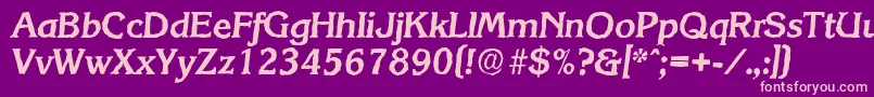 KorinthantiqueBolditalic Font – Pink Fonts on Purple Background