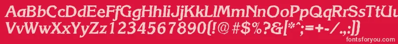 フォントKorinthantiqueBolditalic – 赤い背景にピンクのフォント