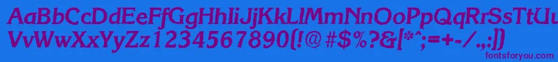Weitere Informationen zur KorinthantiqueBolditalic-Schriftart KorinthantiqueBolditalic-Schriftart – Violette Schriften auf blauem Hintergrund