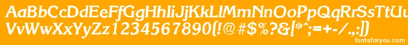 KorinthantiqueBolditalic Font – White Fonts on Orange Background