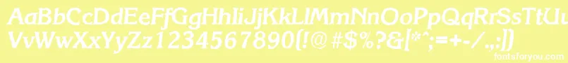 KorinthantiqueBolditalic Font – White Fonts on Yellow Background