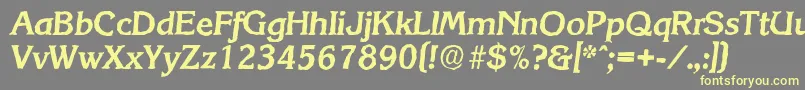 KorinthantiqueBolditalic Font – Yellow Fonts on Gray Background