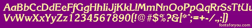 KorinthantiqueBolditalic Font – Yellow Fonts on Purple Background