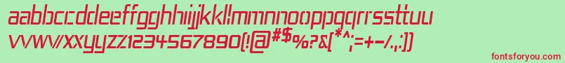 Rep4cni Font – Red Fonts on Green Background