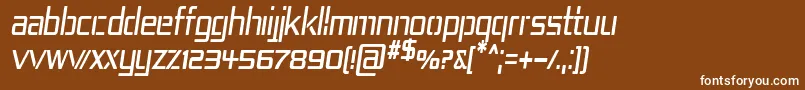 Rep4cni Font – White Fonts on Brown Background