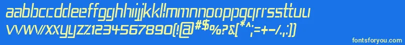 Rep4cni Font – Yellow Fonts on Blue Background