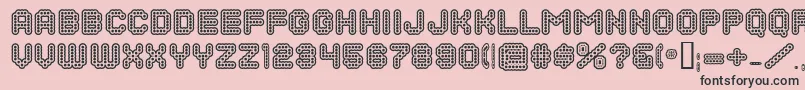 DotsAllForNowInlineJl Font – Black Fonts on Pink Background