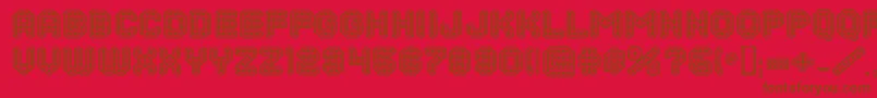 DotsAllForNowInlineJl Font – Brown Fonts on Red Background