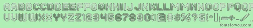 DotsAllForNowInlineJl Font – Gray Fonts on Green Background