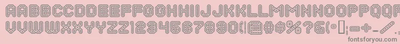 DotsAllForNowInlineJl Font – Gray Fonts on Pink Background